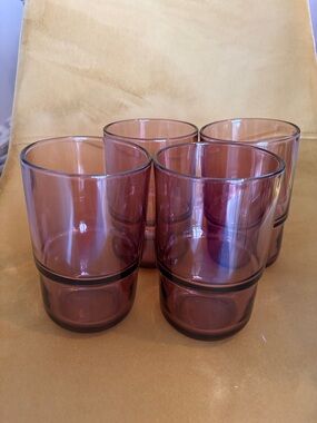 Our Place Set of 4 Glass Tumblers in shade Rosa